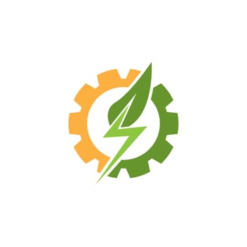 Clean Energy  Eco green leaf vector illustration