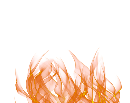 Transparent fire flames isolated transparency background png