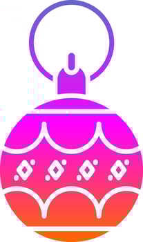 Bauble Glyph Gradient Icon vector