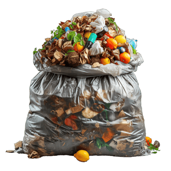 AI generated pile of plastic waste isolated on transparent background ,plastic waste png ,generative ai