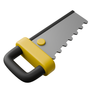 Hand saw 3d illustration png