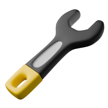 Open end wrench 3d illustration png