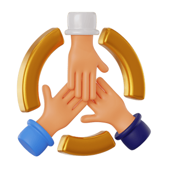 colaboration 3d icon illustration. Business Management 3d rendering png