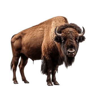 AI generated Bison clip art png