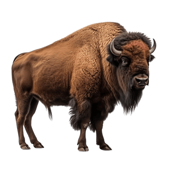 AI generated Bison clip art png