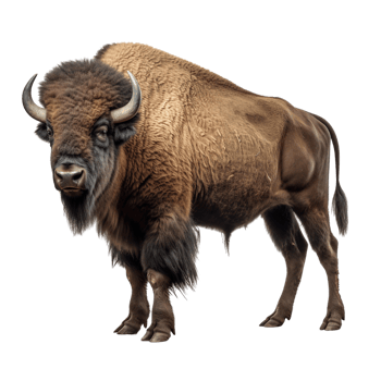 AI generated Bison clip art png