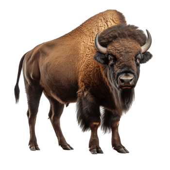 AI generated Bison clip art png
