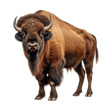 AI generated Bison clip art png
