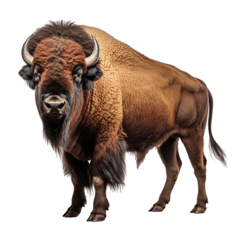 AI generated Bison clip art png