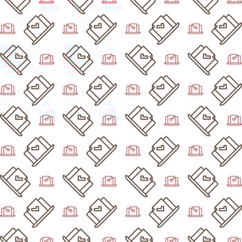 Online survey red brown repeating trendy pattern beautiful vector illustration background