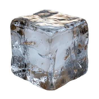 AI generated ice cube isolated on transparent background ,ice cube png ,generative ai