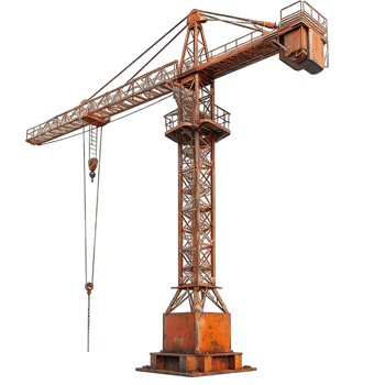 AI generated crane isolated on transparent background ,generative ai png