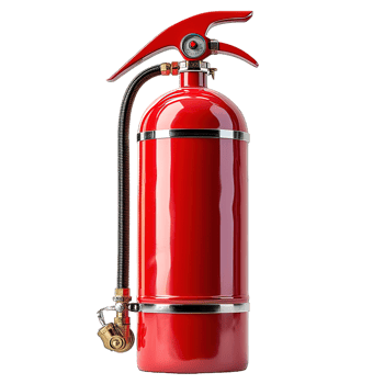 AI generated red fire extinguisher isolated on transparent background ,generative ai png