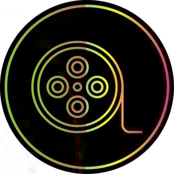 Film Reel Line Gradient Due Color Icon vector