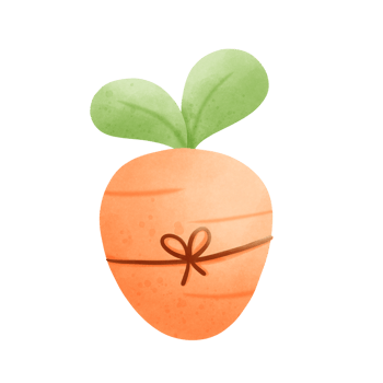 Carrot in watercolor png