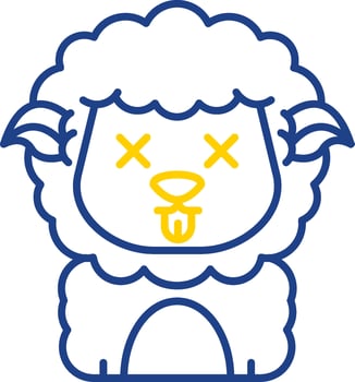 Dead Line Two Color  Icon vector