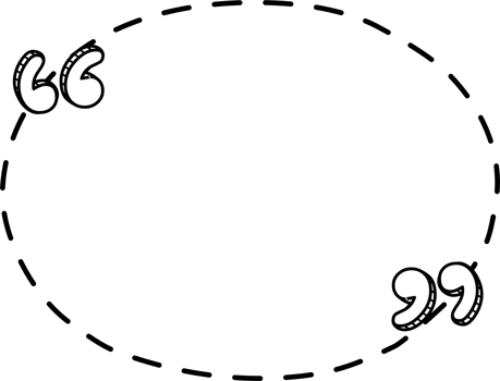 Black and white dashed line speech bubble balloon with quotation marks, icon sticker memo keyword planner text box banner, flat png transparent element design