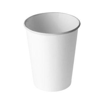 Clean and blank white paper cup for coffee without background. Template for mockup. Without lid png
