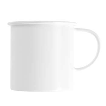 Clean and blank white mug without background. Template for mockup png