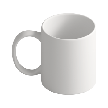 Clean and blank white mug without background. Template for mockup png