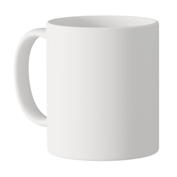 Clean and blank white mug without background. Template for mockup png