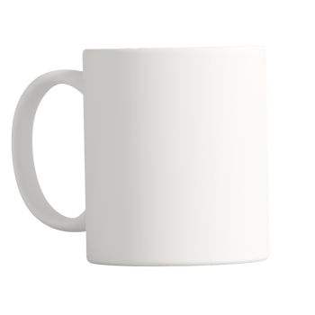 Clean and blank white mug without background. Template for mockup png