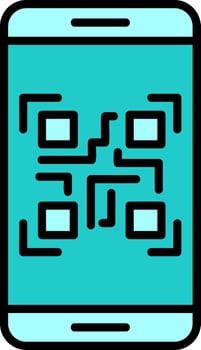 Smartphone Qr Code Vector Icon
