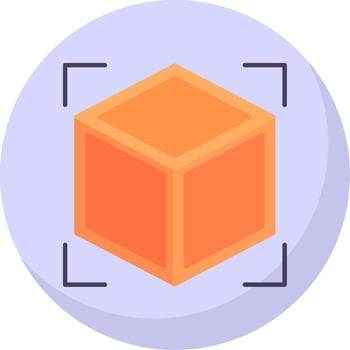 3d Flat Bubble Icon vector