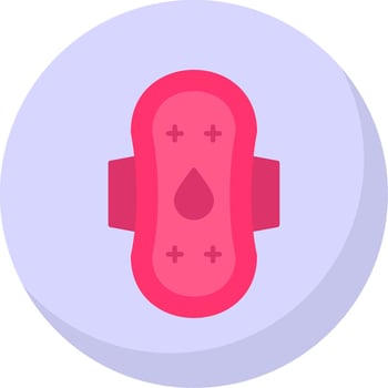 Sanitary Towel Flat Bubble Icon vector