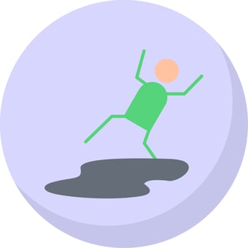 Slippery Flat Bubble Icon vector
