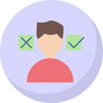 Decision Making Flat Bubble Icon vector