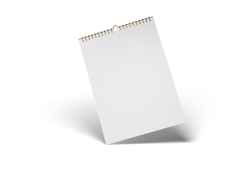 Wall calendar mockup png