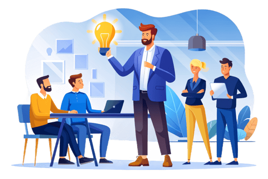 AI generated manager man present successful Group Business people, businessman png