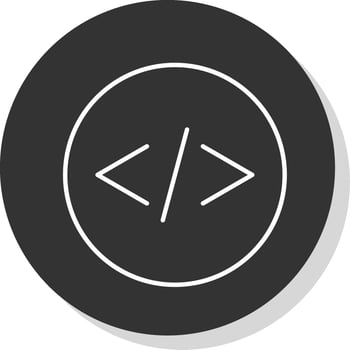 Coding Line Grey  Icon vector