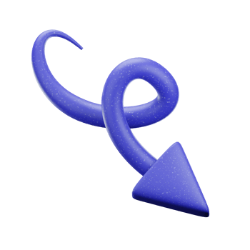 3d blue arrow icon isolated on transparent background-3D illustration png