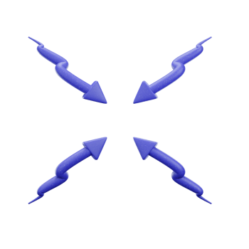 3d blue arrow icon isolated on transparent background-3D illustration png