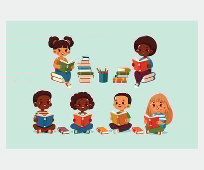 International Children's Book Day Elements Illustration vector