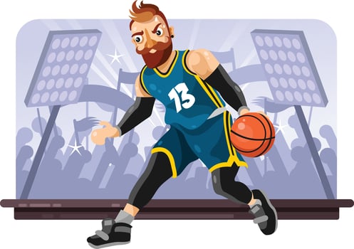 Basketball Player Vector Illustration