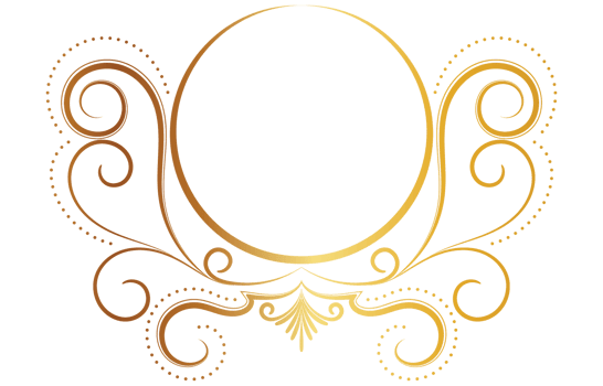 Golden graphic element with circles and dots for a diploma. png