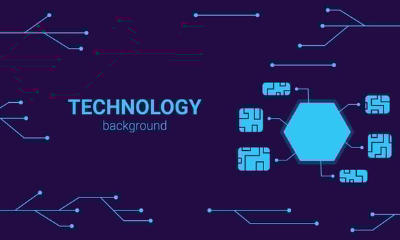 Abstract banner design in cyberpunk techno style. vector