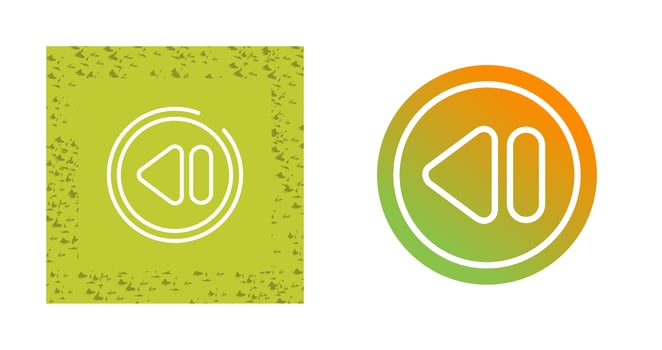 Rewind Button Vector Icon