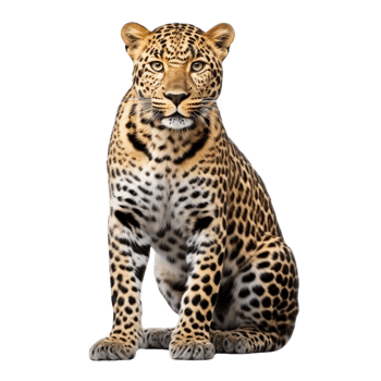 AI generated Leopard clip art png