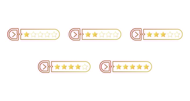 Set of badge rating with star. Set of badge rating with star vector