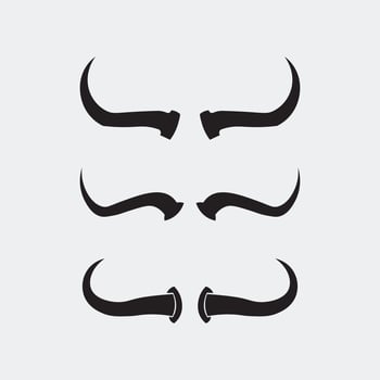 Bull horn cow and buffalo logo and symbol template icons app vector