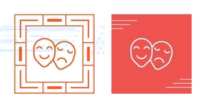 Theatre masks Vector Icon