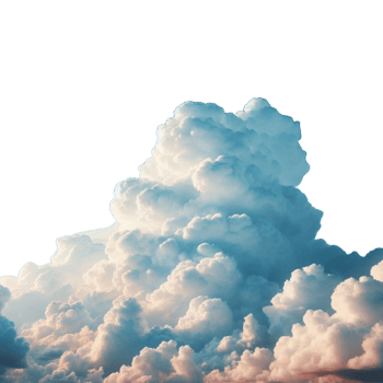 Soft white fluffy clouds shape floating special effect png