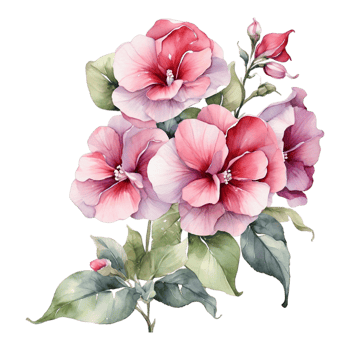 AI generated Watercolor Floral Flower Design, Watercolor Flower Arrangements Floral, Watercolor Flower Design, Flower Sublimation Floral Clipart, Wedding Decoration png