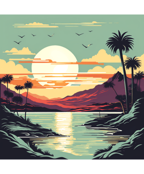 AI generated Retro Vintage Illustration Tshirt Design png