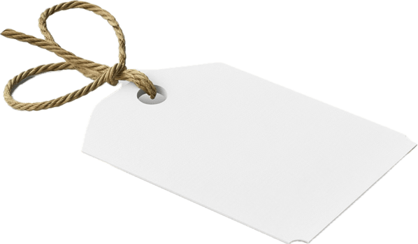 AI generated Blank Craft Paper Tag with String png