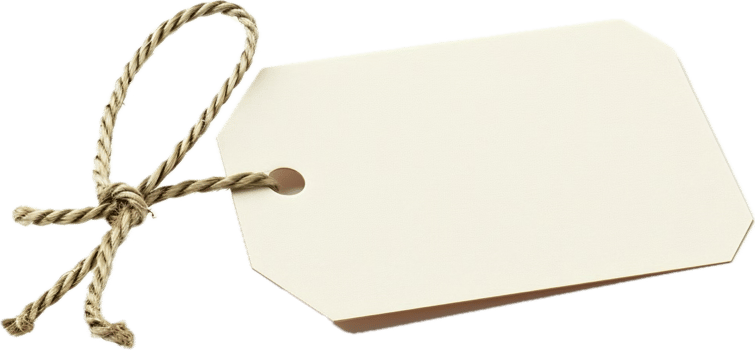 AI generated Blank Craft Paper Tag with String png